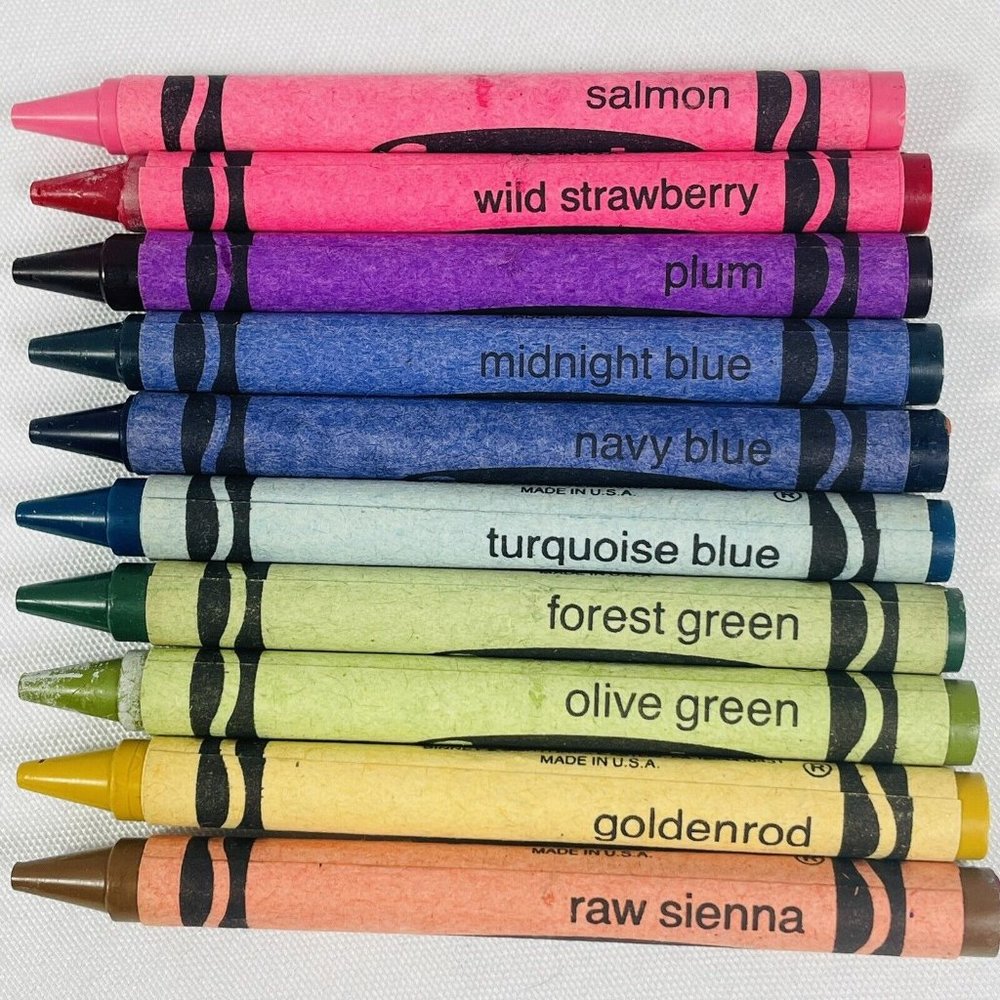 Vintage Binney & Smith Crayola Crayon Hard To Find Colors Lot 10 Loose NEW